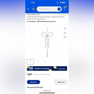 Pearl Bow over door hook